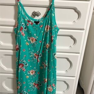 Torrid Green Sundress Sleeveless Spaghetti Strap Midi